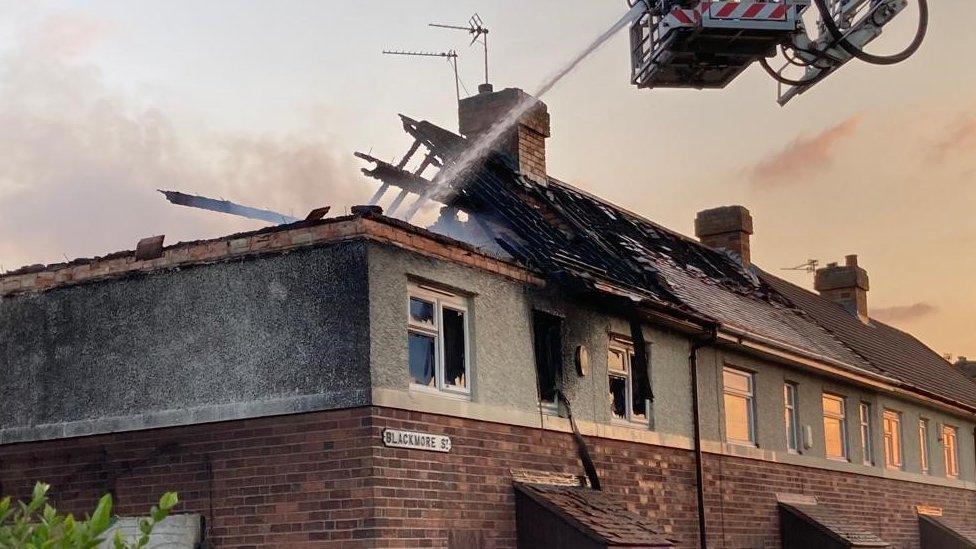 House fire in Normanton accidentally started by brazier - BBC News
