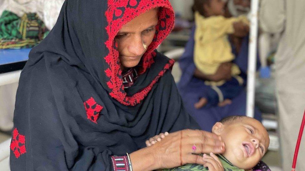 Noor Zaidi and baby Saeed