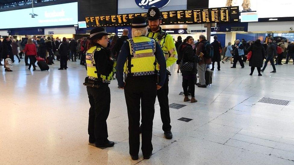 Police in Waterloo Station