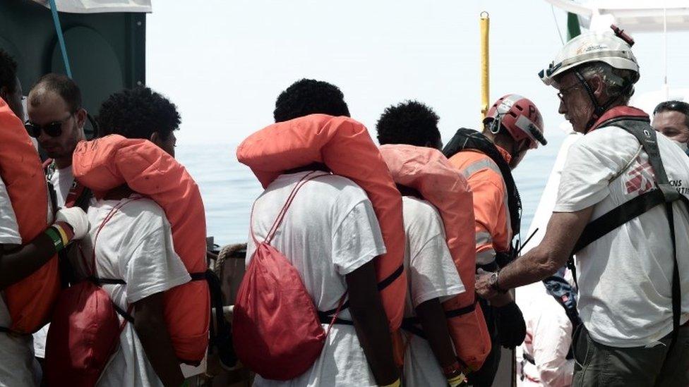 Migrants on the Aquarius