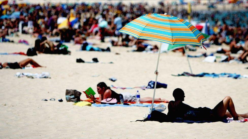 People on a beach