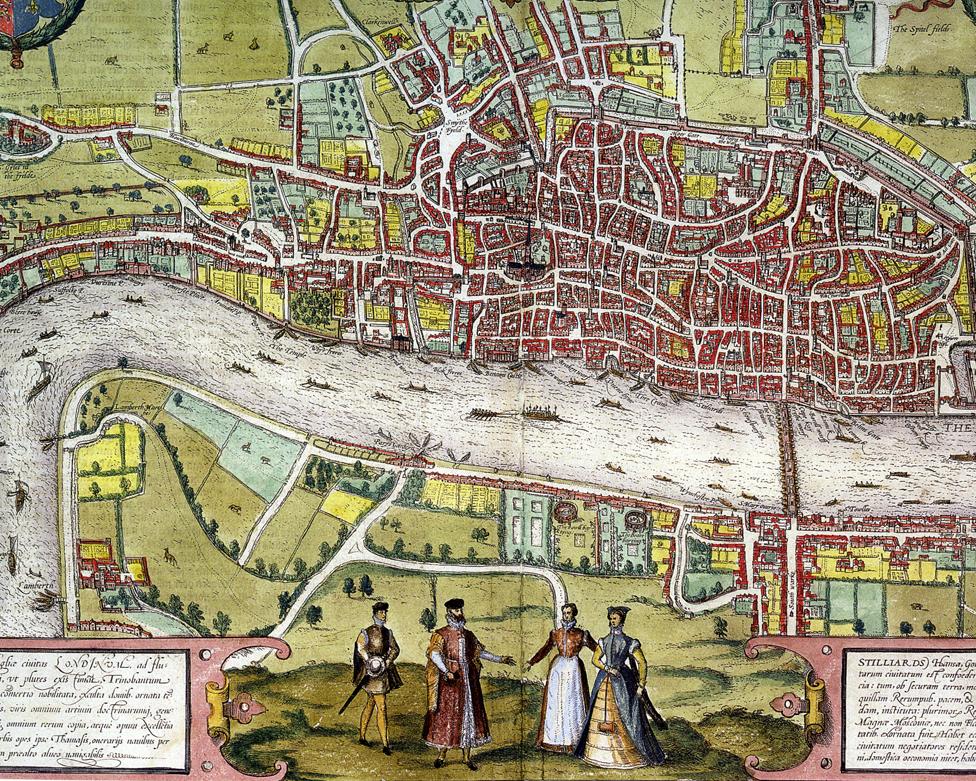 A map of Elizabethan London