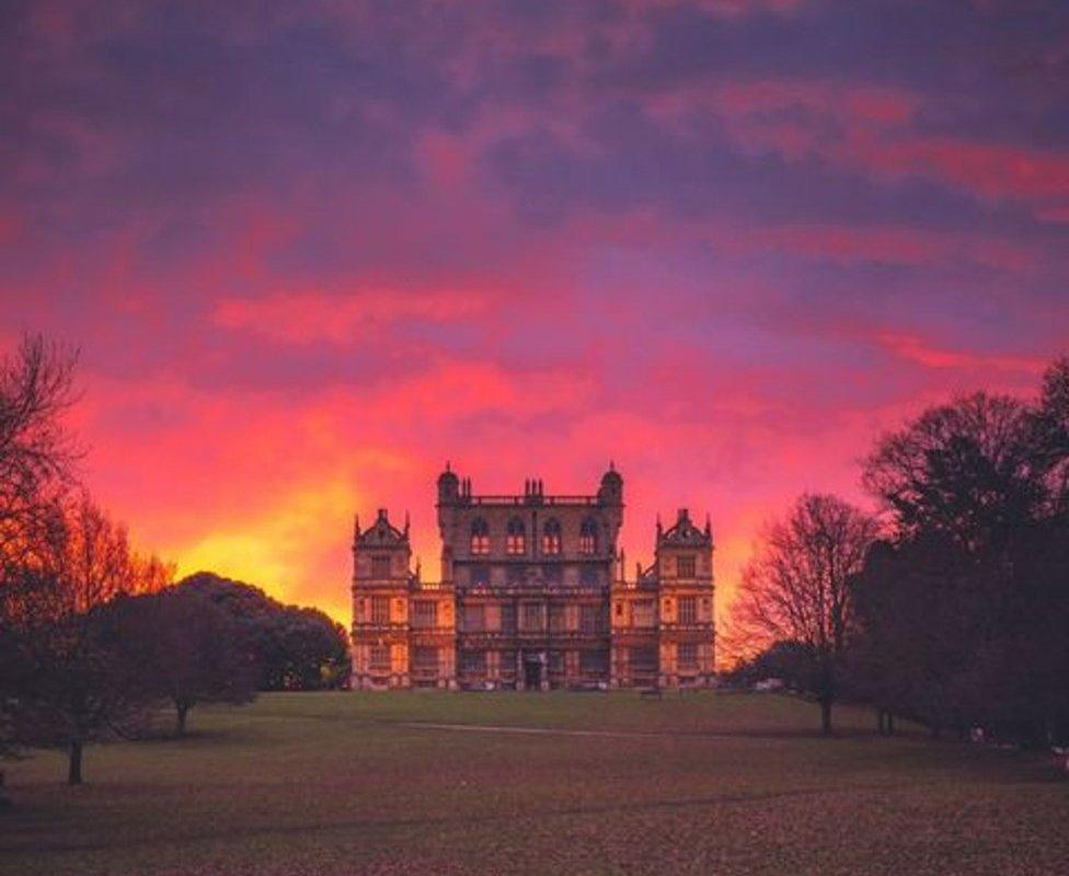 Sunrise at Wollaton Hall in Nottinghamshire