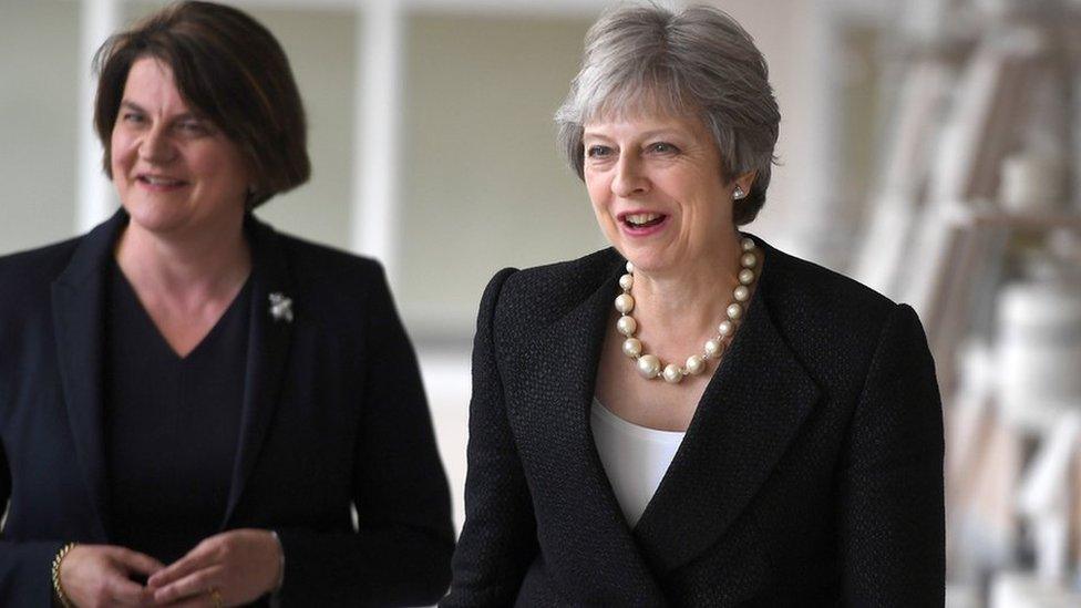 DUP leader Arlene Foster and Theresa May