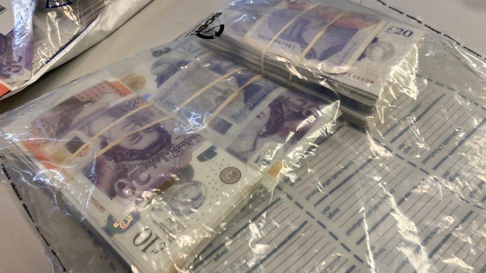 Money seized by police