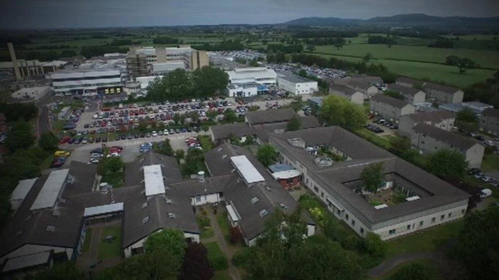 Tawel Fan, which remains closed, is on the Glan Clwyd Hospital site