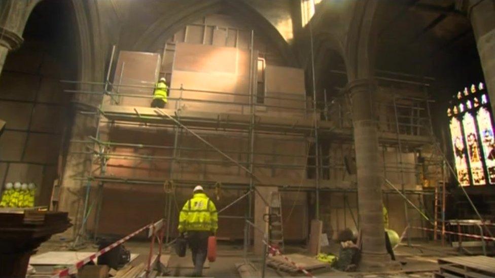 Work in Bradford Cathedral