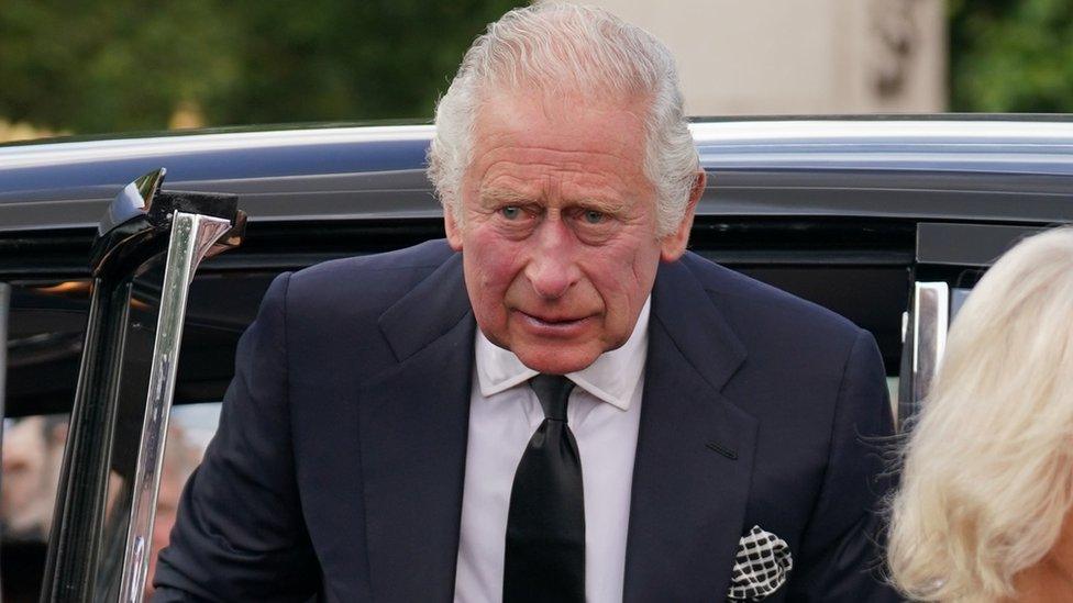 King Charles arrives at Buckingham Palace for the first time