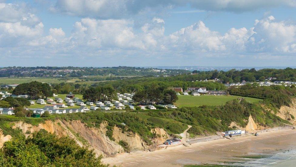 Whitecliff Bay near Bembridge, east Isle of Wight