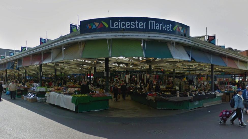 Leicester Market on Market Place in Leicester