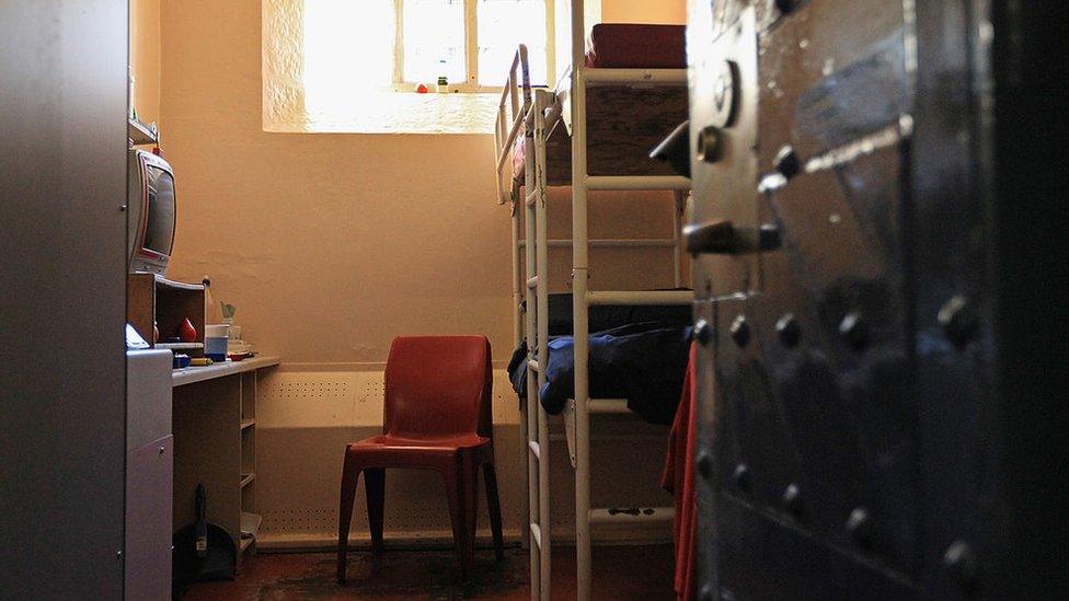 Prison cell in HMP Barlinnie, Glasgow