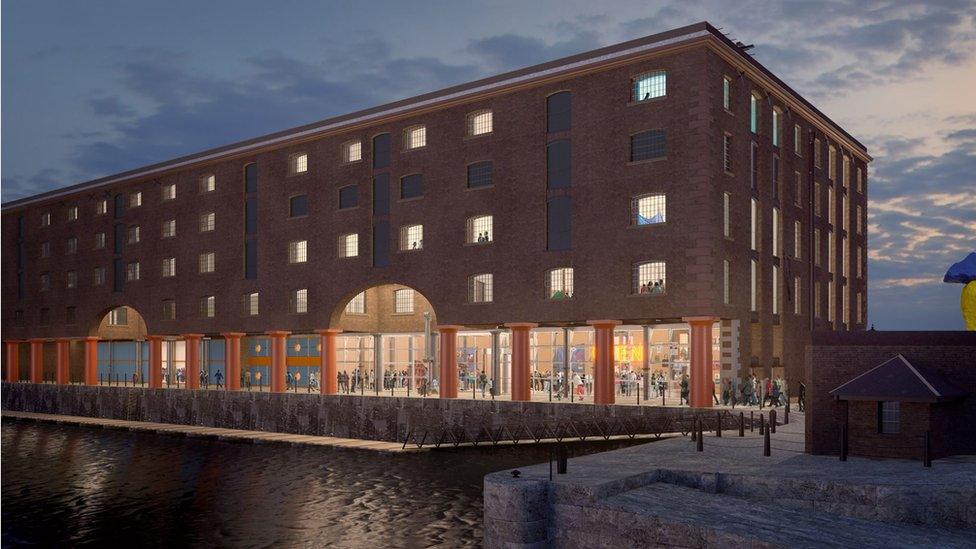 Artist's impression of new look Tate Liverpool exterior