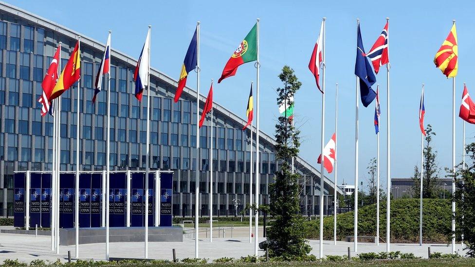 The Nato headquarters in Brussels, Belgium