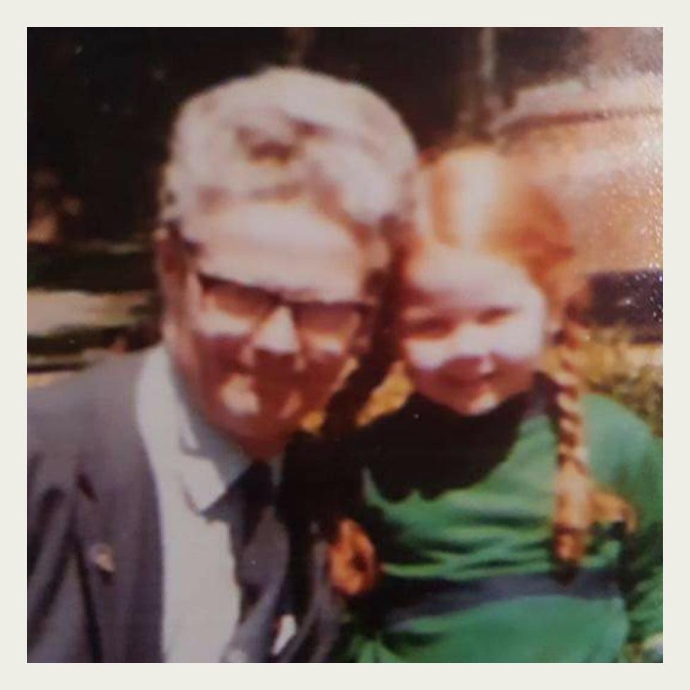 Heather Waugh and her father, Neil Waugh, pictured in his railway uniform