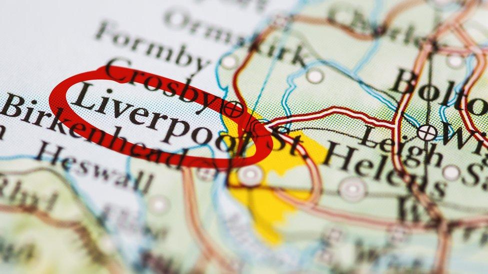 Map of Merseyside