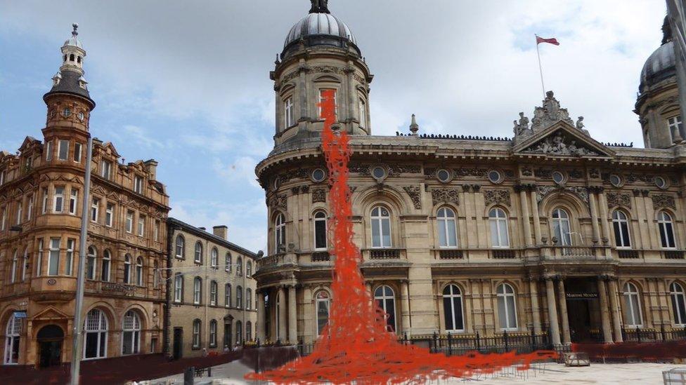 Artist impression of the Weeping Window installation