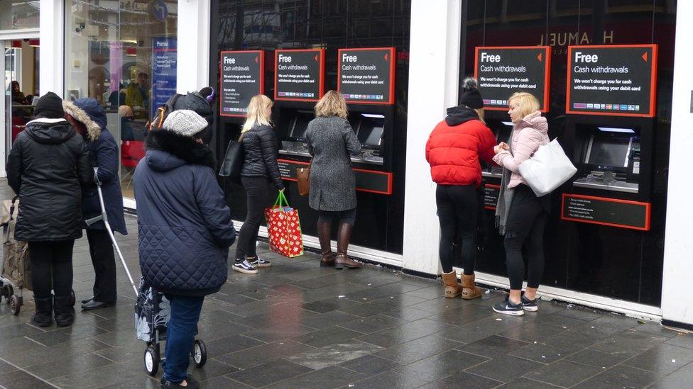 ATMs in Gallowtree Gate, Leicester