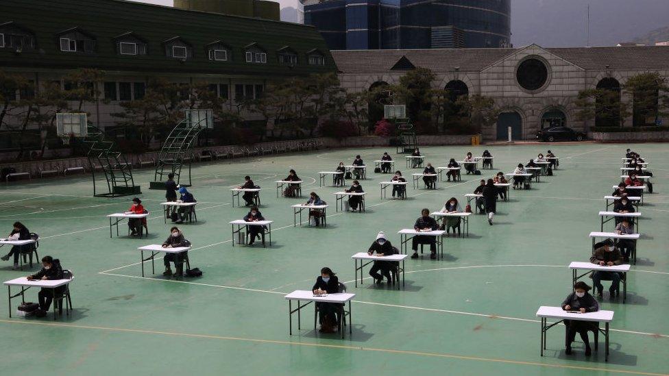 South Korean Students Sit For Public Exam Amid The Coronavirus Pandemic