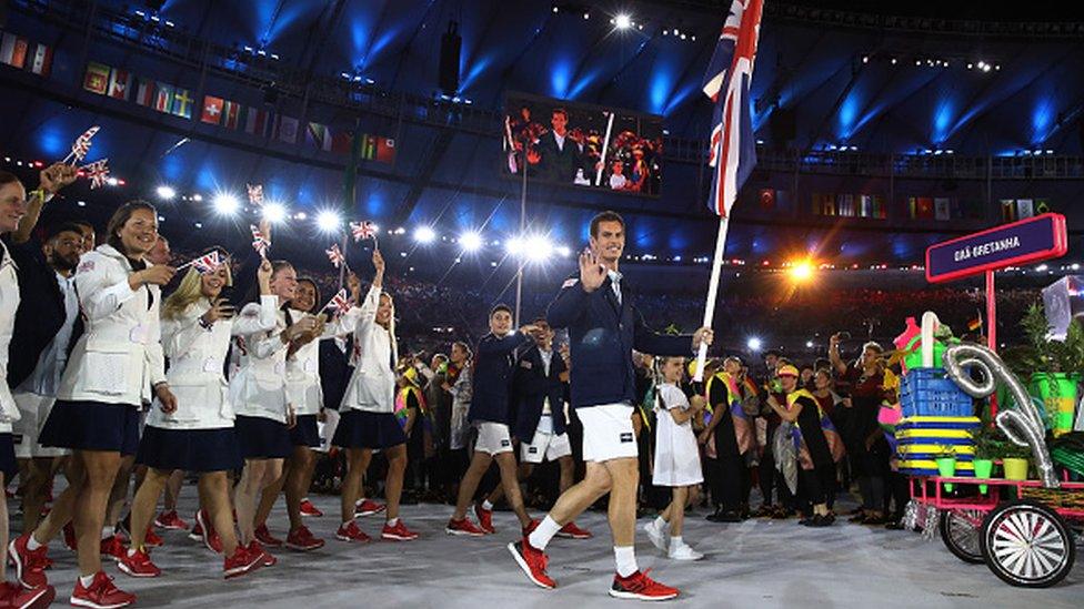 Andy Murray and Team GB at the Olympics opening ceremony