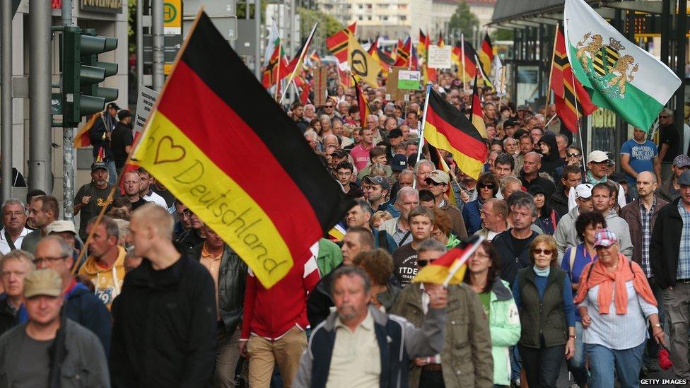 Pegida rally, 27 Jul 15