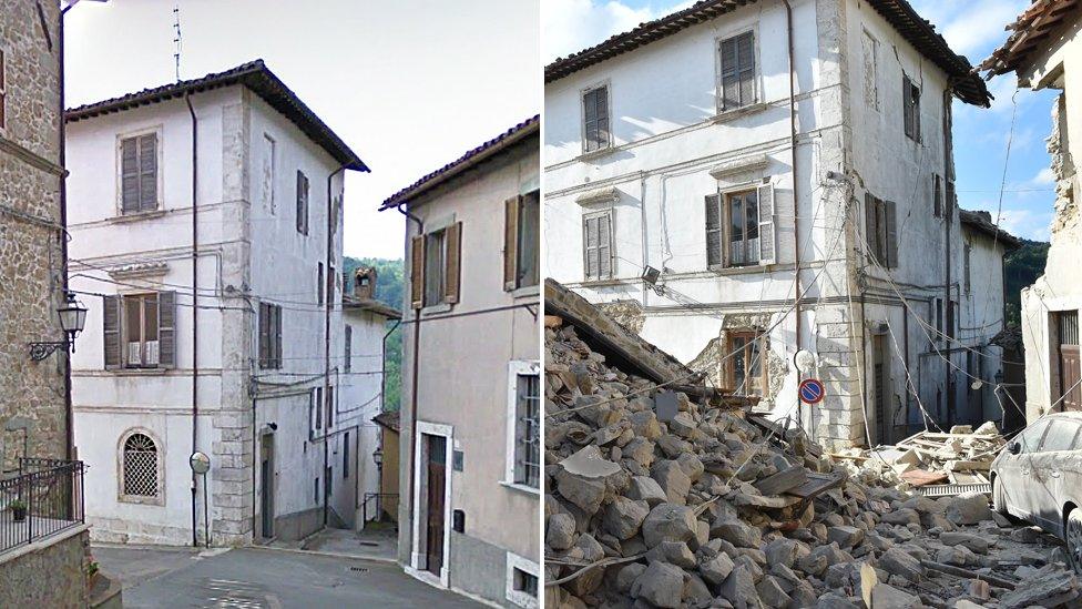 Destruction in Arquata del Tronto