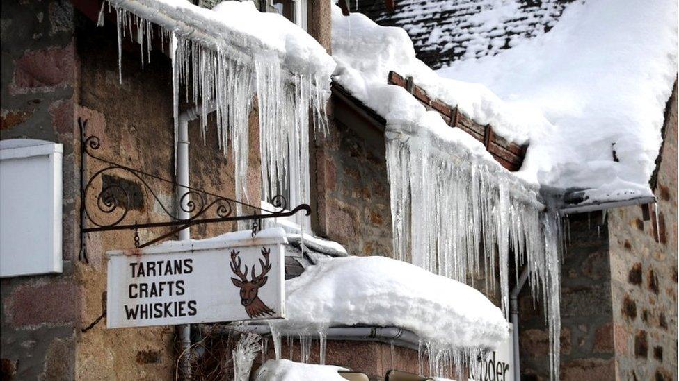 icicles in Braemar