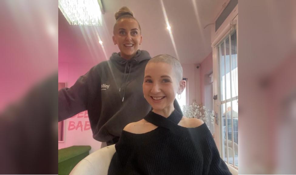 Grace Davies-Friend at the hairdressers