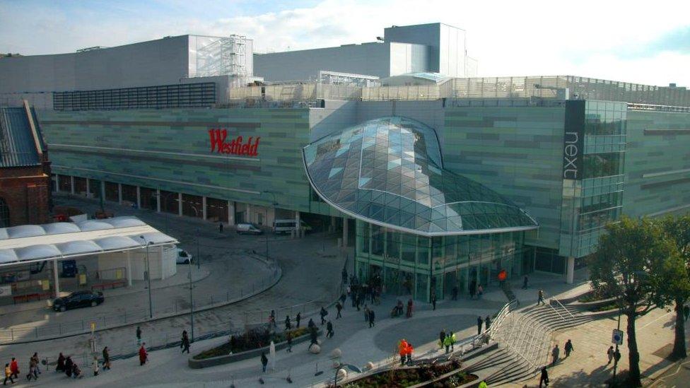 Westfield shopping centre in London