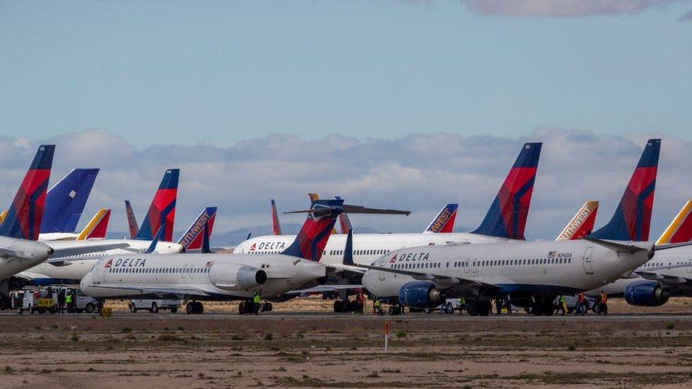 Delta planes grounded