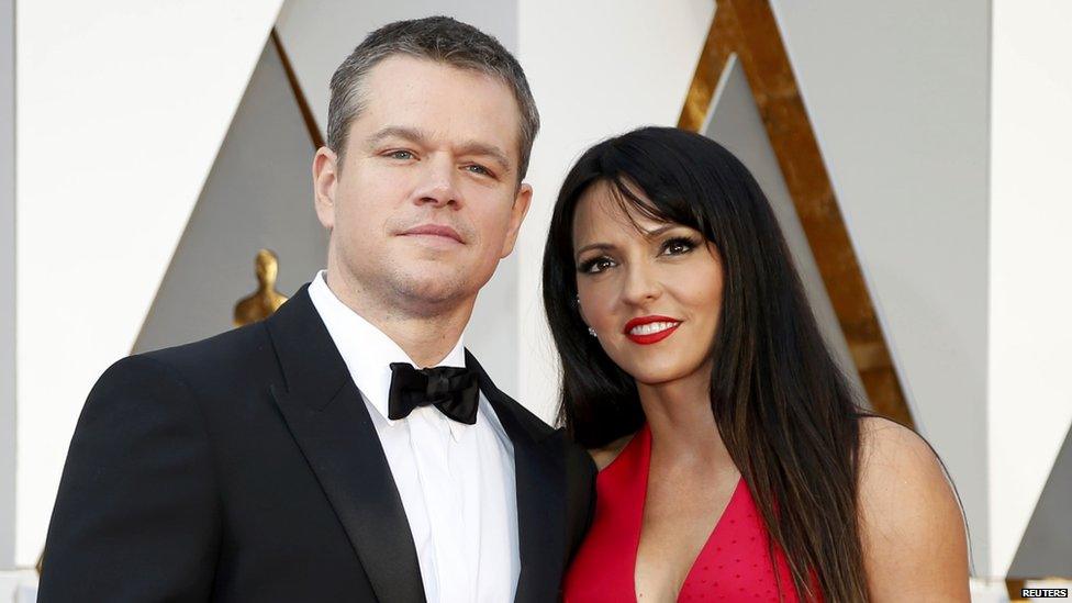 Matt Damon and Luciana Barroso