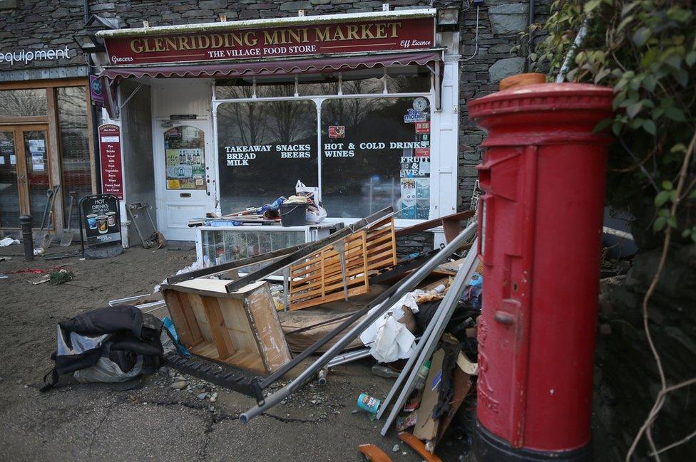 Flood damage in Glenridding