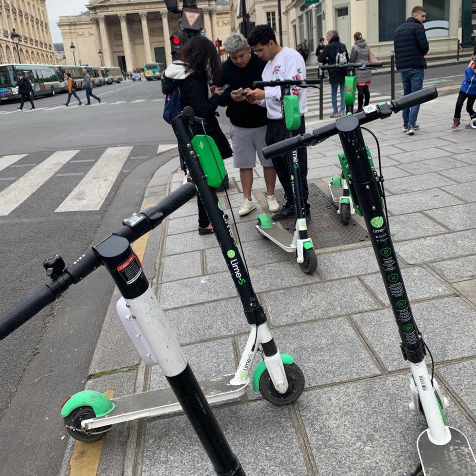 Scooters in Paris