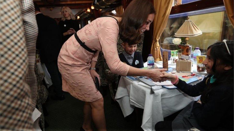 The Duchess of Cambridge met children during the event