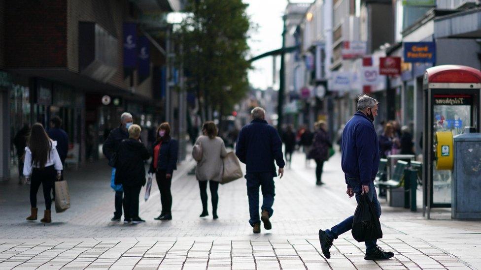 Shoppers in Middlesbrough town centre