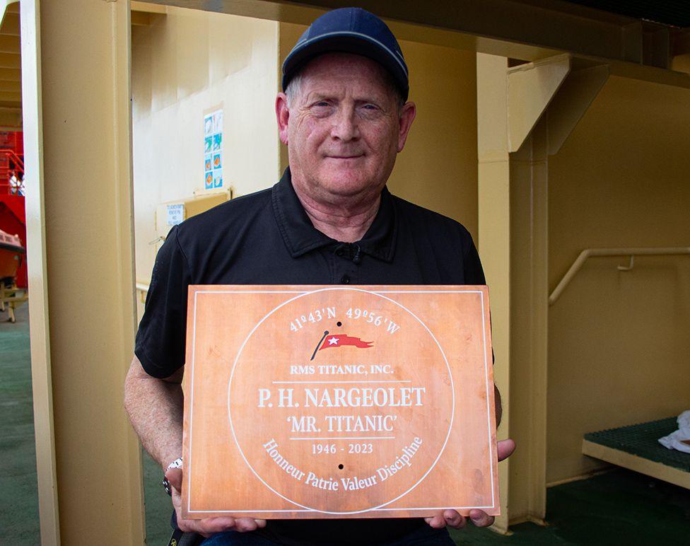 Rory Golden with the P.H. memorial plaque