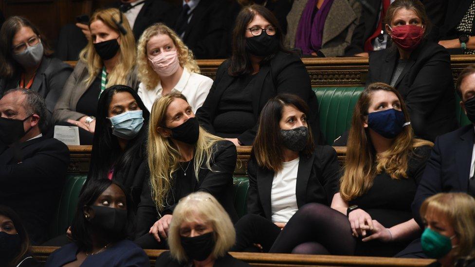 Labour MPs wearing masks