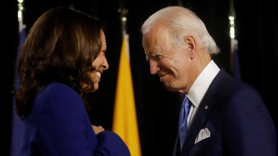 Kamala Harris and Joe Biden