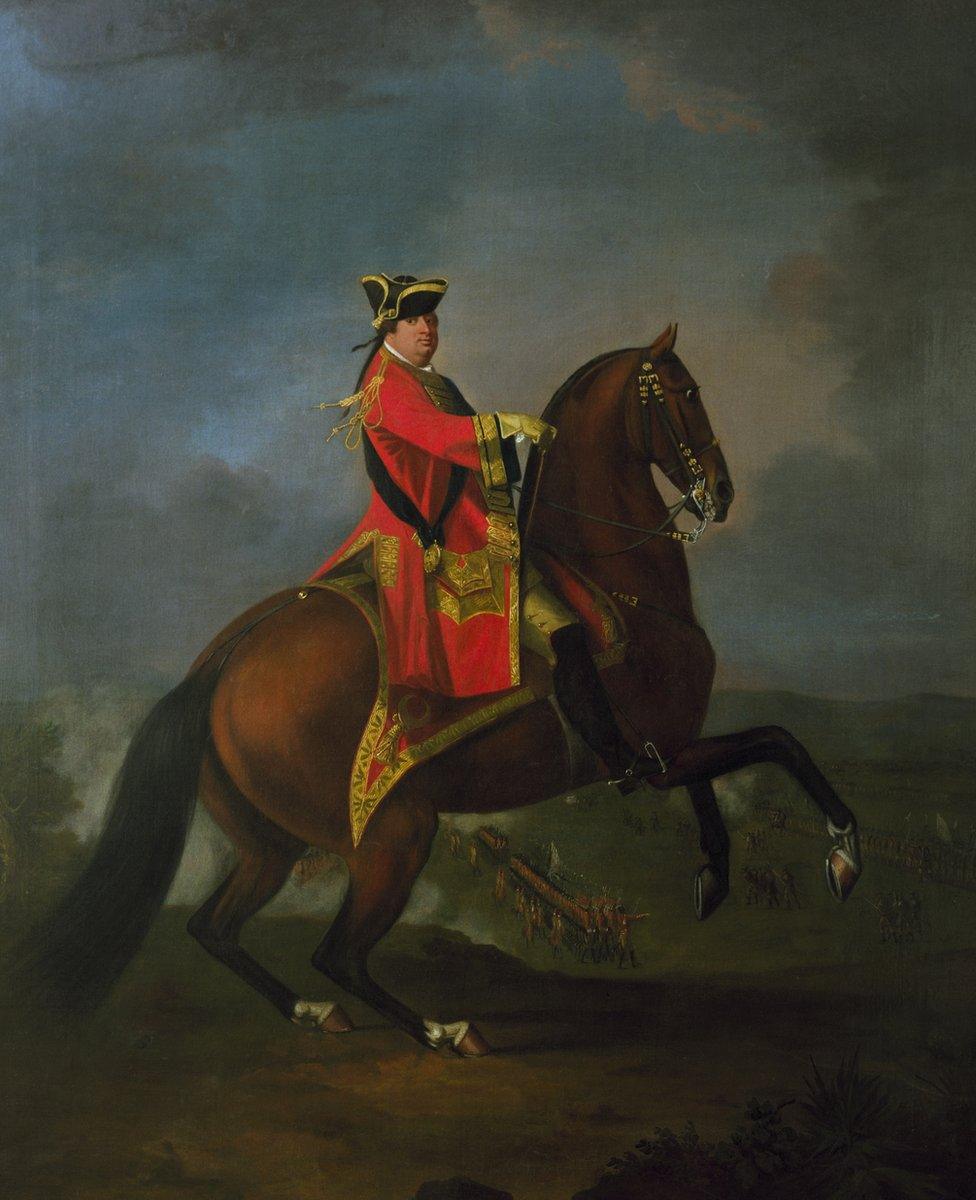 David Morier, Oil painting showing General H.R.H. The Prince William Augustus, Duke of Cumberland, with Culloden in the background