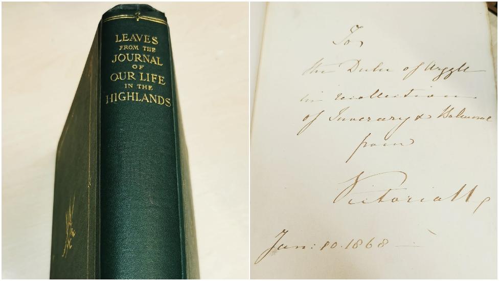 Book signed by Queen Victoria