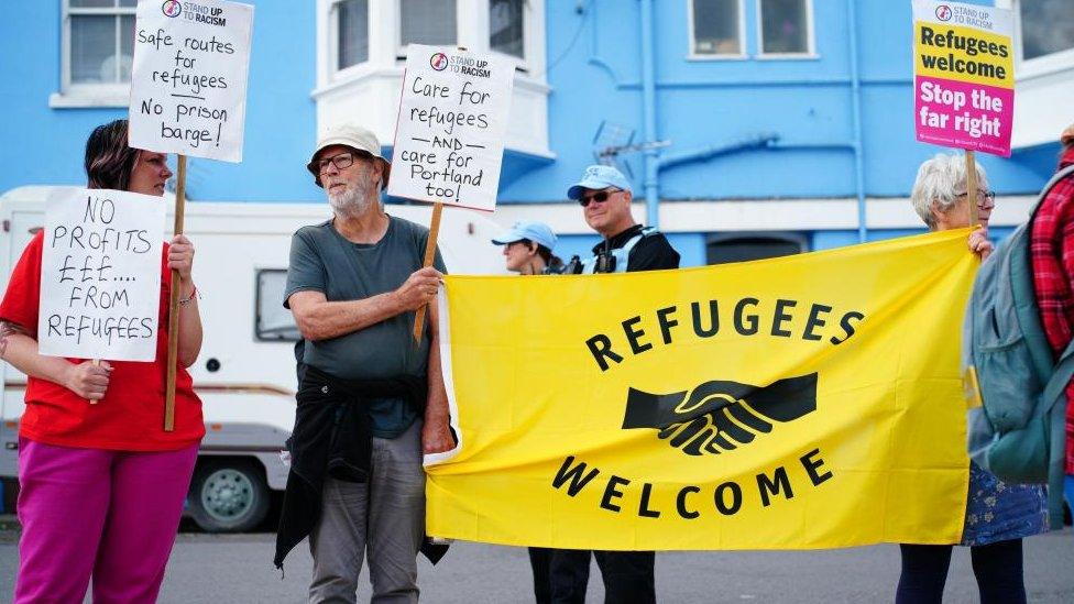 Protesters in Portland