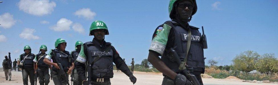 African Union troops in Somalia in April 2015