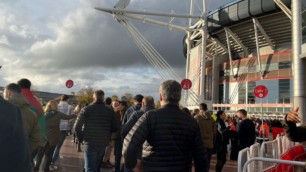 Fans at the Principality Stadium