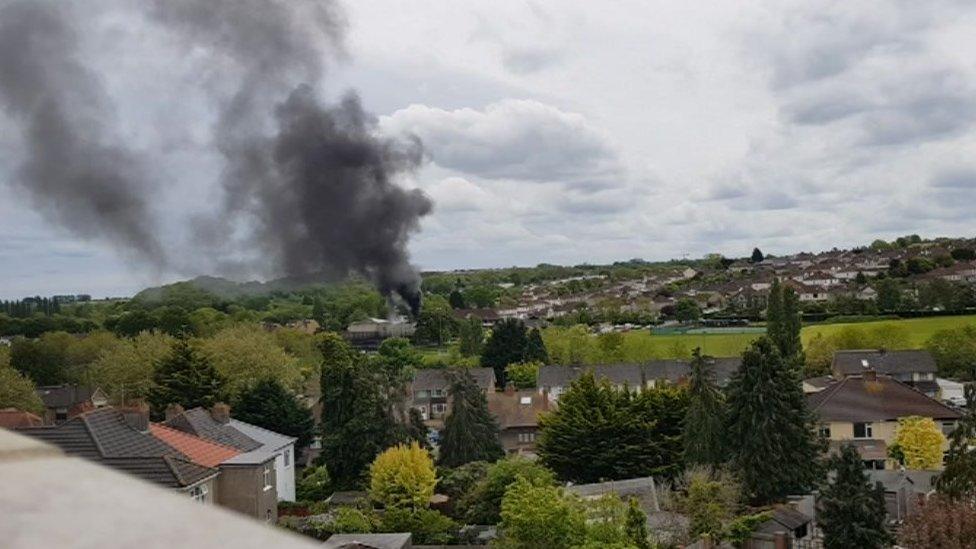 Fire at sports centre