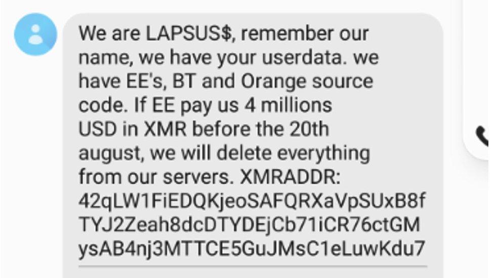 Lapsus text message