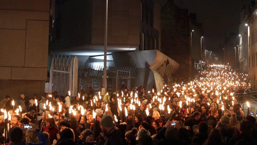 Torchlight procession