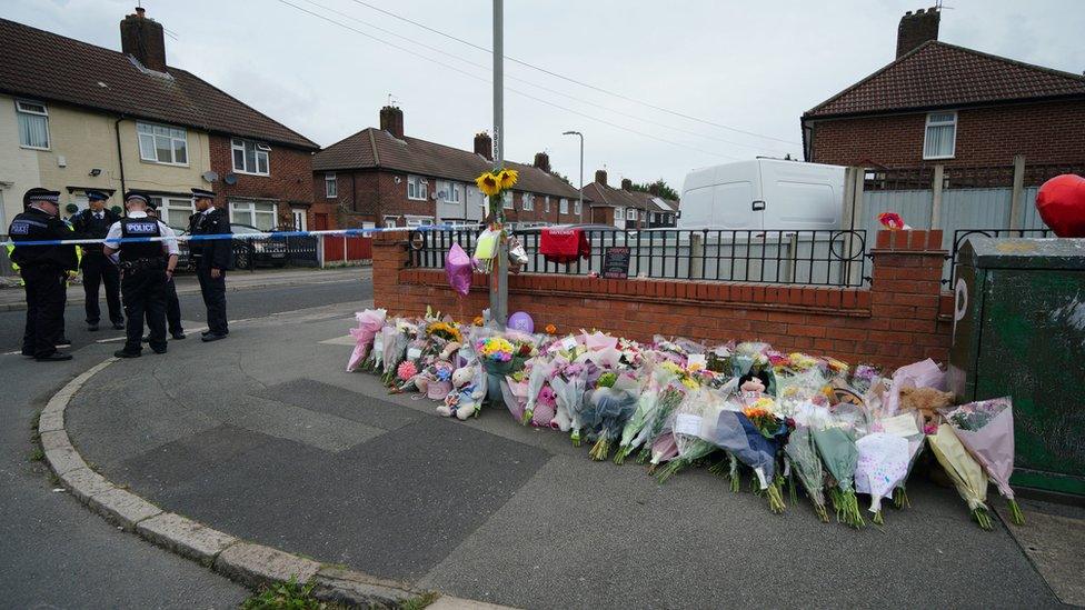 Floral tributes to Olivia Pratt-Korbel