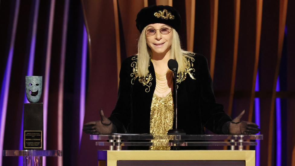 Barbra Streisand photographed during the 30th Screen Actors Guild Awards in Shrine Auditorium and Expo Hall in Los Angeles, CA, Saturday, Feb. 24, 2024.