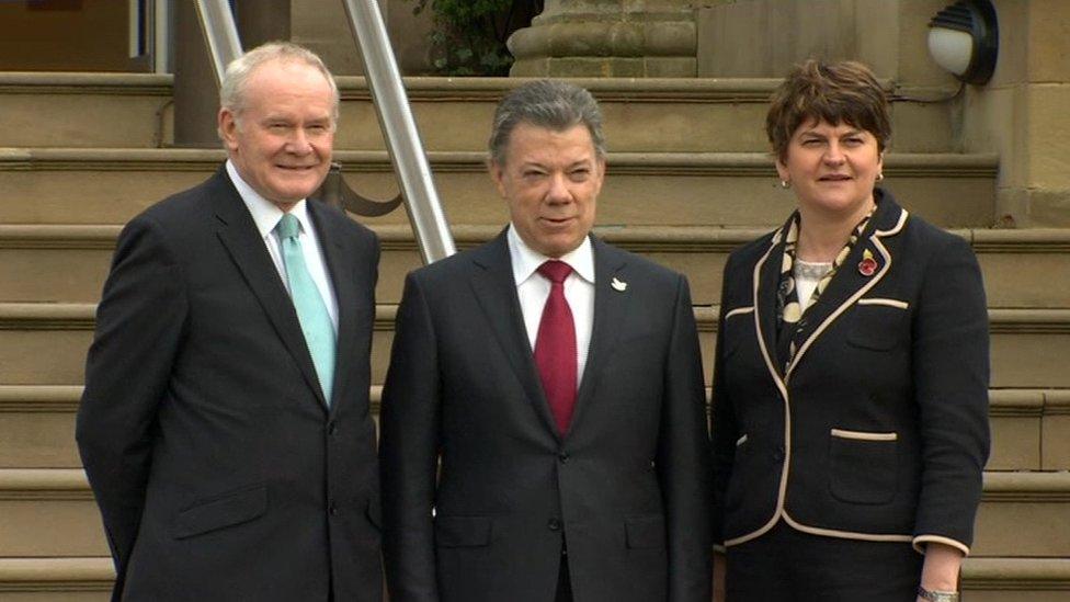 NI leaders and Santos