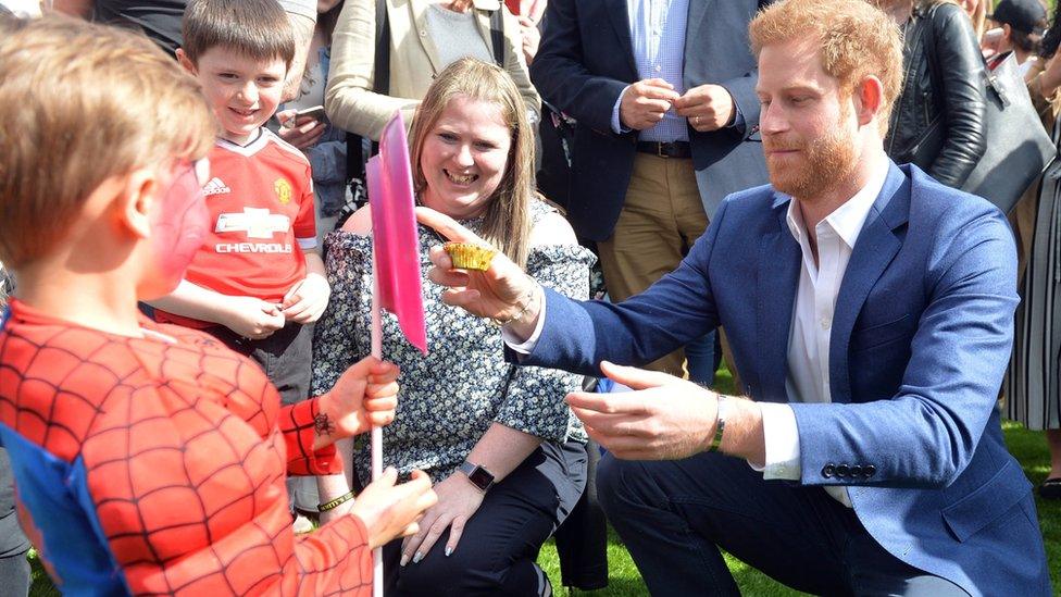 Prince Harry spinning plates