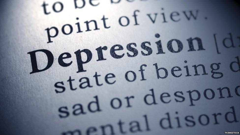 Picture saying 'Depression'